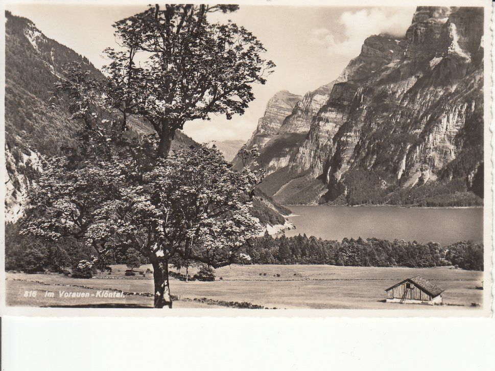 Cartoline postali: Klöntal Vorauen 1942 – Usato da Bürglen TG venduto da StampGraf