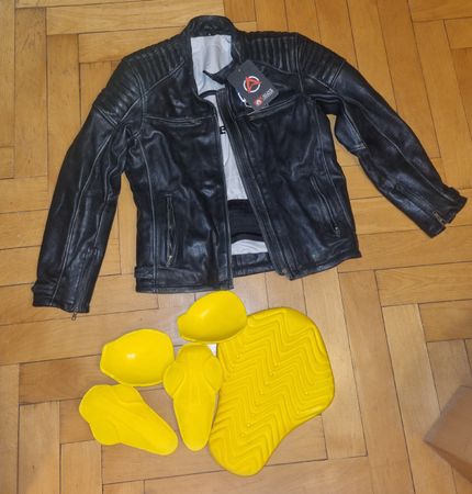 Veste Alive Moto en cuir, taille 52, NEUVE