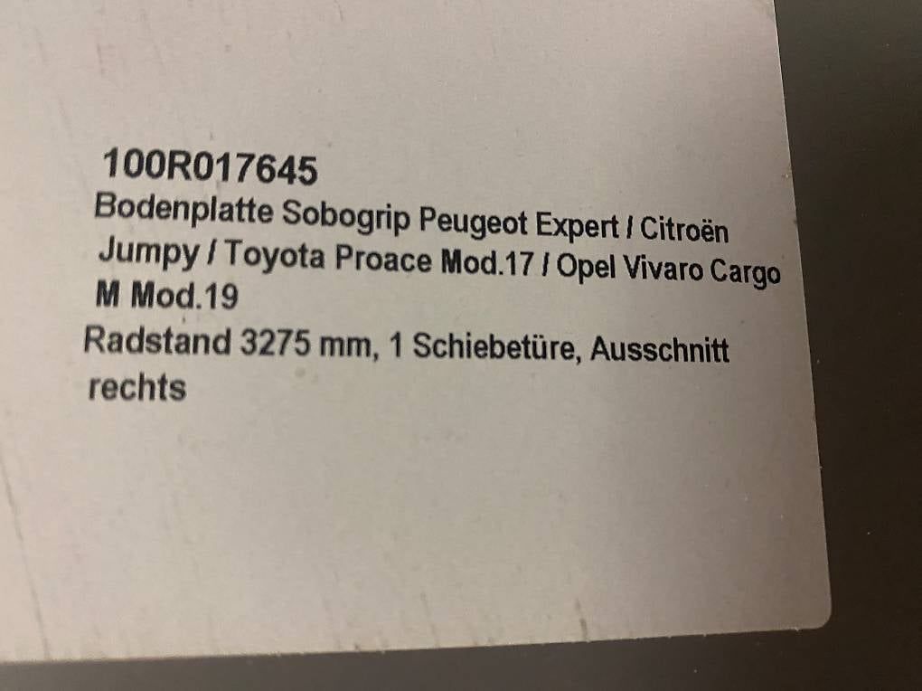Tutti i ricambio: Sortimo Bodenplatte Expert/Jumpy/Proace/Vivaro Cargo M – Nuovo (secondo la descrizione) da Wabern venduto da HK-Design 2