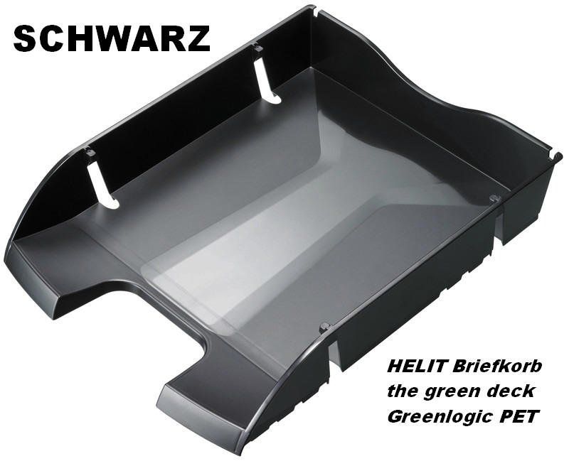 Contenitori & Simili: AKTION = Briefkorb Briefablage Greenlogic HELIT ** SCHWARZ – Nuovo e nell'imballaggio originale da Strengelbach venduto da Mozi1