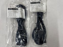 2x Verlängerungskabel , Stromkabel 1m  (C352)