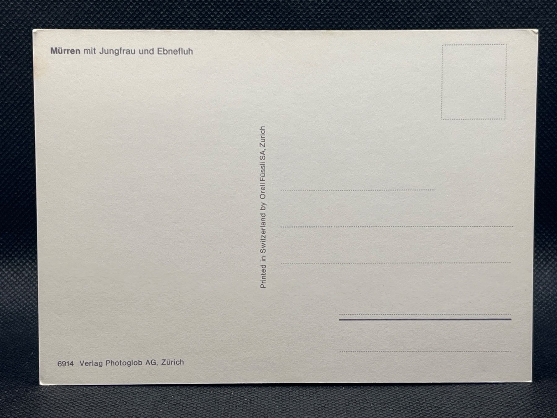 Cartoline postali: Mürren mit Jungfrau und Ebnefluh – Usato da Widnau venduto da Brusi9 1
