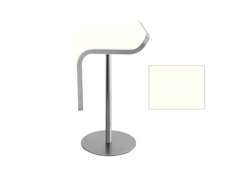 Lapalma Hocker: Design Barhocker "LAPALMA LEM" Weiss Leder – Gebraucht aus Ramersberg von Hinka 2