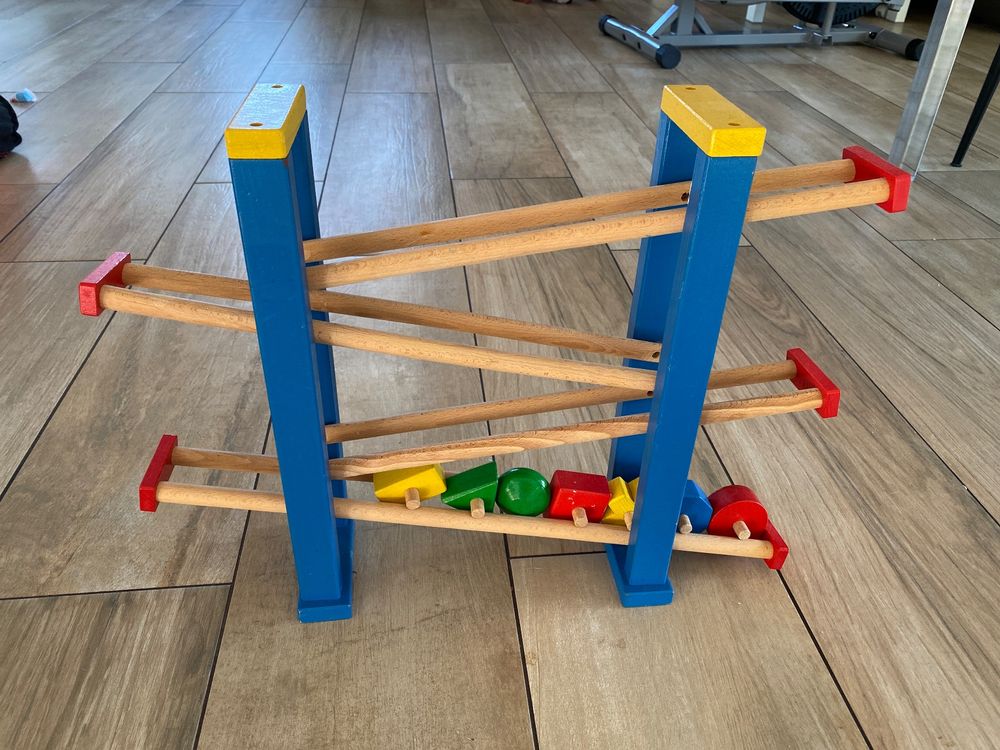 Jollein Circuit à Billes En Bois - On The Go - Circuit De