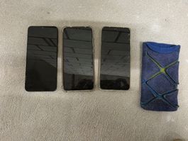 3 Smartphones diverse Marken funktionieren noch und eine Sch