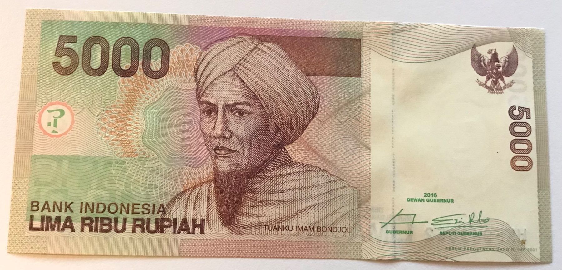 Banconote: Indonesien 5000 Rupiah 2016 Neuwertig – Nuovo (secondo la descrizione) da Algetshausen venduto da Carrhard