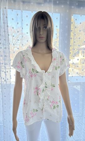 Ralph Lauren Floral Blouse, Size XL, Spring Fresh!