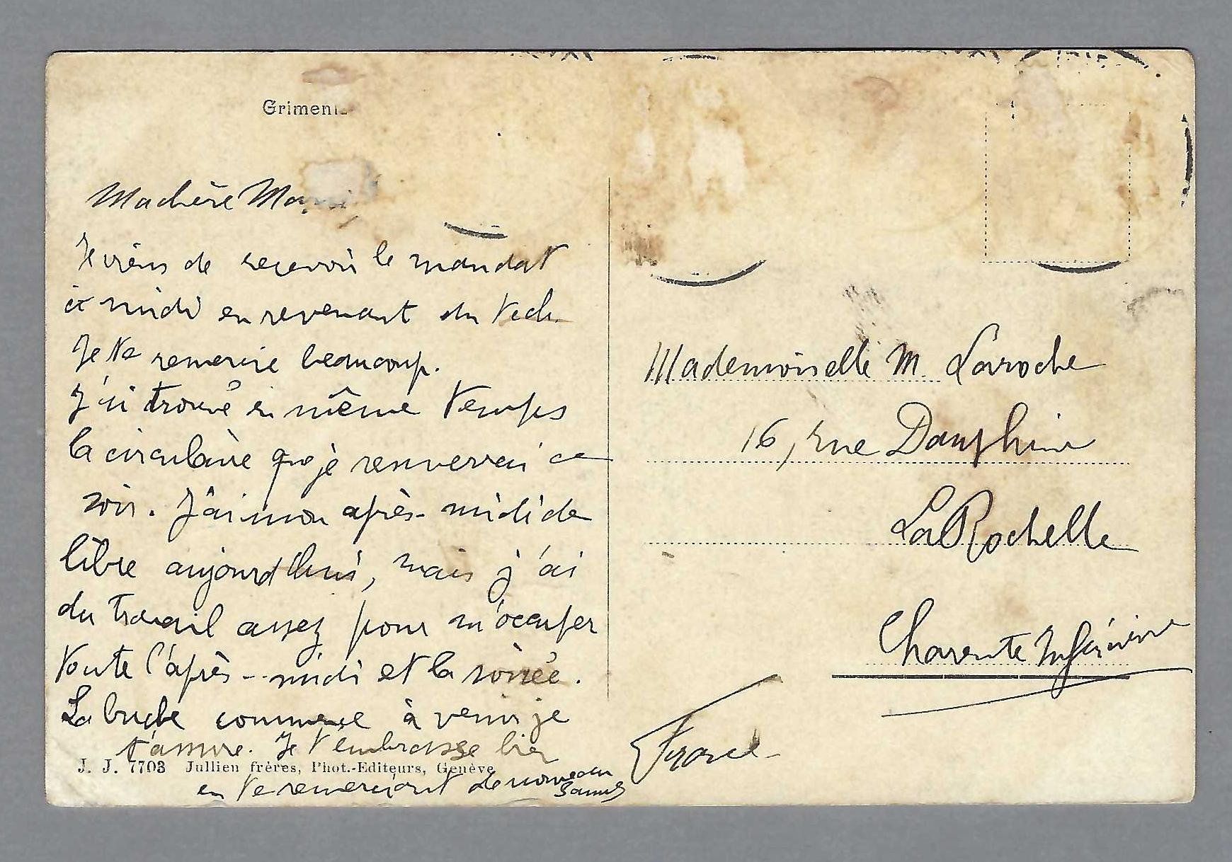 Cartoline postali: GRIMENTZ, 0, KL. MÄNGEL, SIEHE SCAN – Usato da Pura venduto da ulisse1957 1
