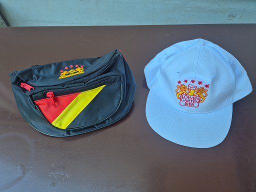 Taschen: Bier Löwengarten Cap und  Bauchtasche – Gebraucht aus St.Gallen von Stocken64
