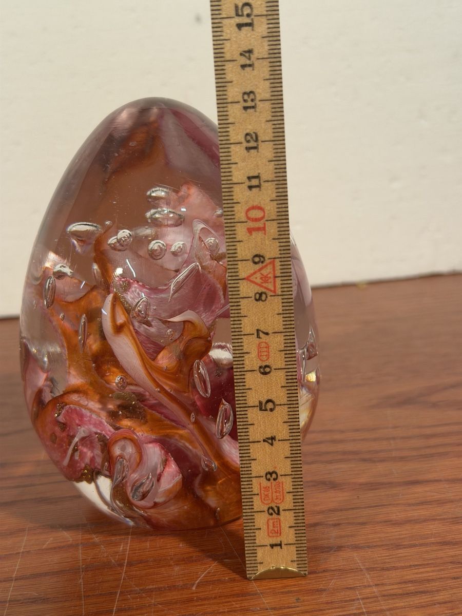 Bicchieri: Handblown Glass Egg Paperweight - Signed Luzoro 2000 – Usato da Lausanne venduto da artnouveau04 4