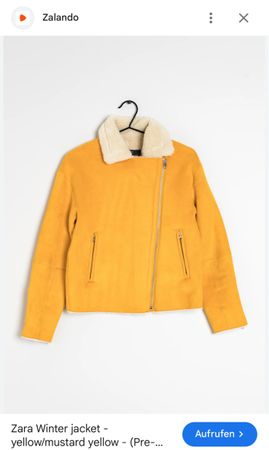 Zara  Jacke, Senfgelb, XS, Top Zustand!