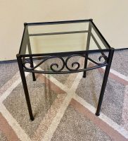 Beistelltisch, Metall/Glas