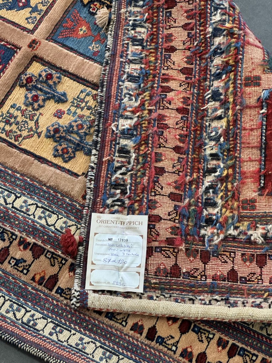 Tappeti: Kaschkai Teppich, handgefertigt, mit 3 gemischten Techniken – Nuovo (secondo la descrizione) da Liestal venduto da galerie_nategh 6