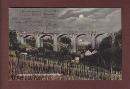 LAUSANNE - Pont de Montbenon (Chauderon) Clair de lune 1907