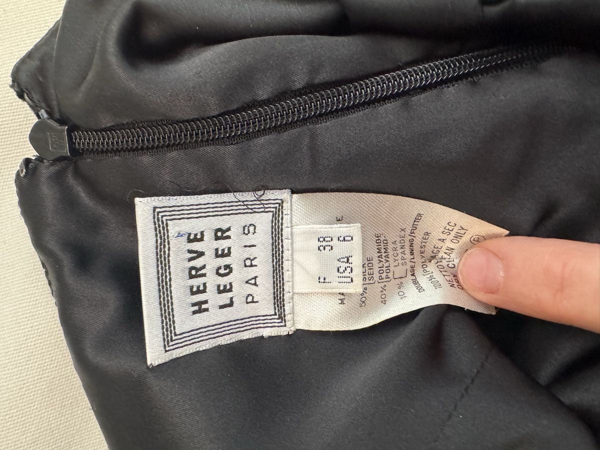 Vestiti: Hervé Léger short Black Dress – Usato da Umiken venduto da RachelStenders 4