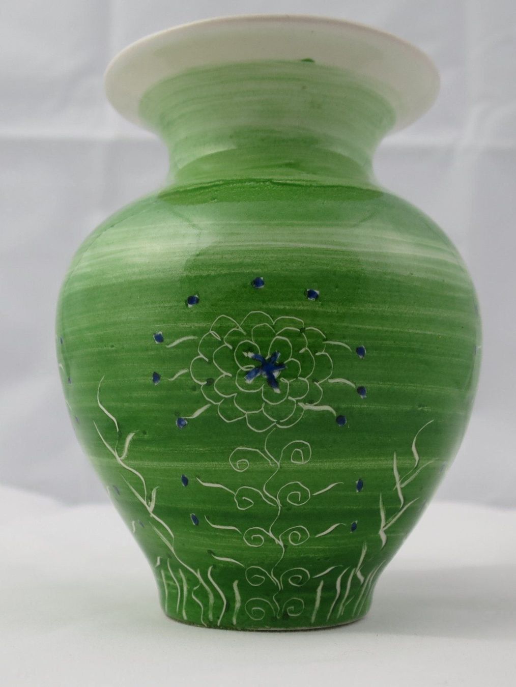 Vasi & Recipienti: Grüne Keramik Vase, handbemalt – Usato da Zürich venduto da 1.Simon 6