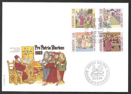 FDC Pro Patria Serie 1989 schön illustriert ET 23.5.1989