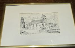 St. Justus Flums – Kunstdruck von Josef Lutz (25 x 19 cm)