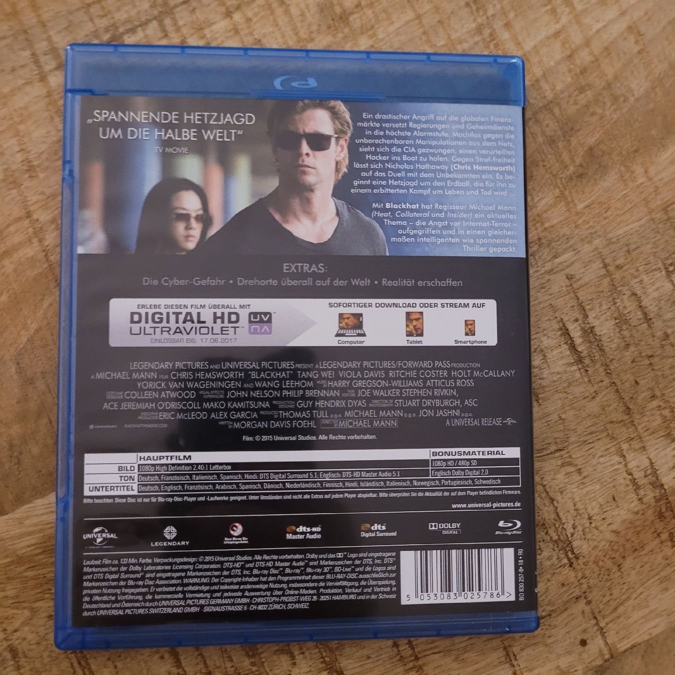 Tutti i DVDs: blackhat bluray chris hemsworth – Usato da Volketswil venduto da uffdu 1