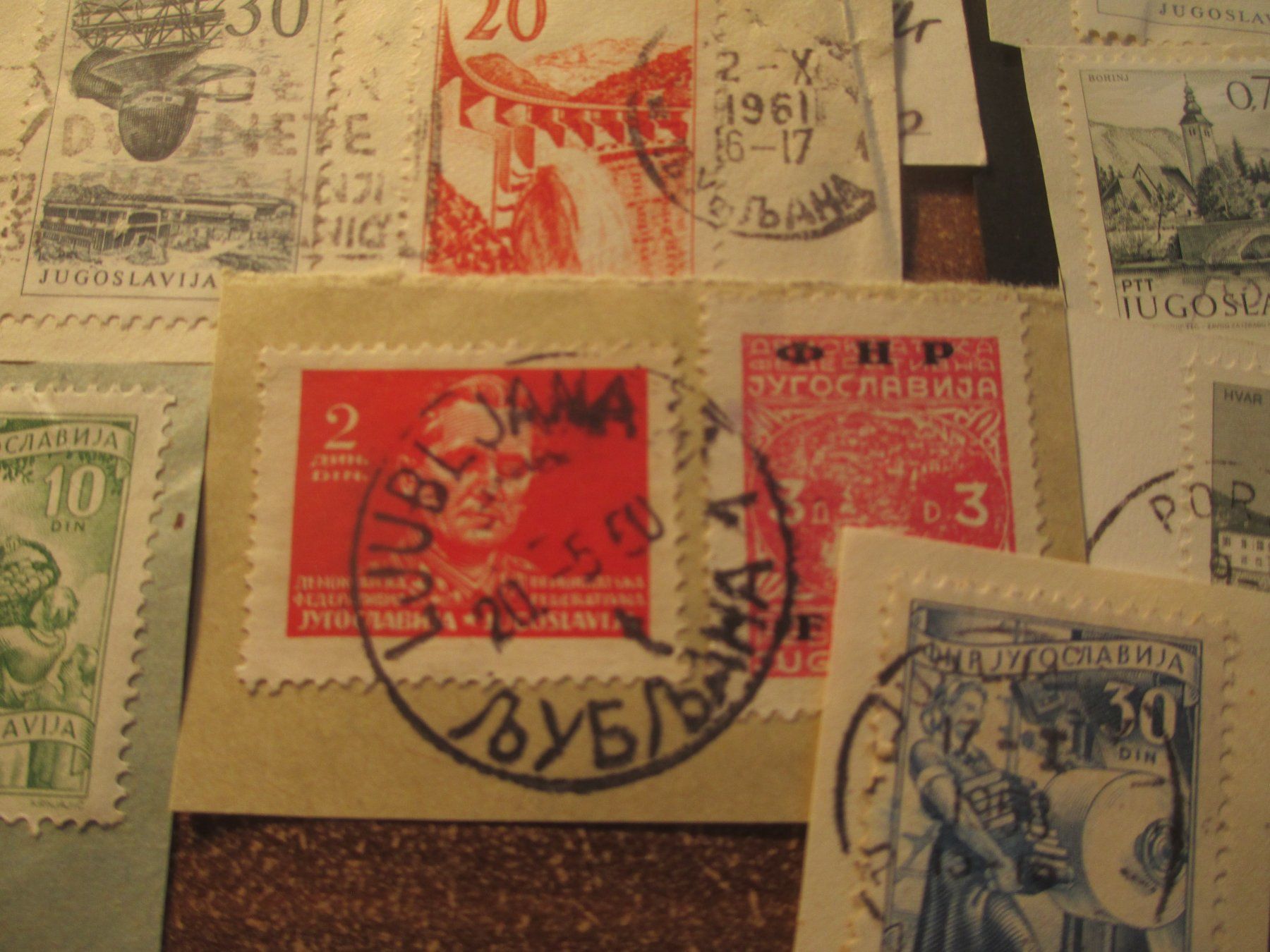 Alle Briefmarken: Briefmarken auf Papier Jugoslawien – Gebraucht aus Hasle LU von Flamme6 2