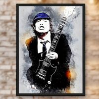 🎸 Rocklegende für die Wand – Angus Young in Action! 🤘💫
