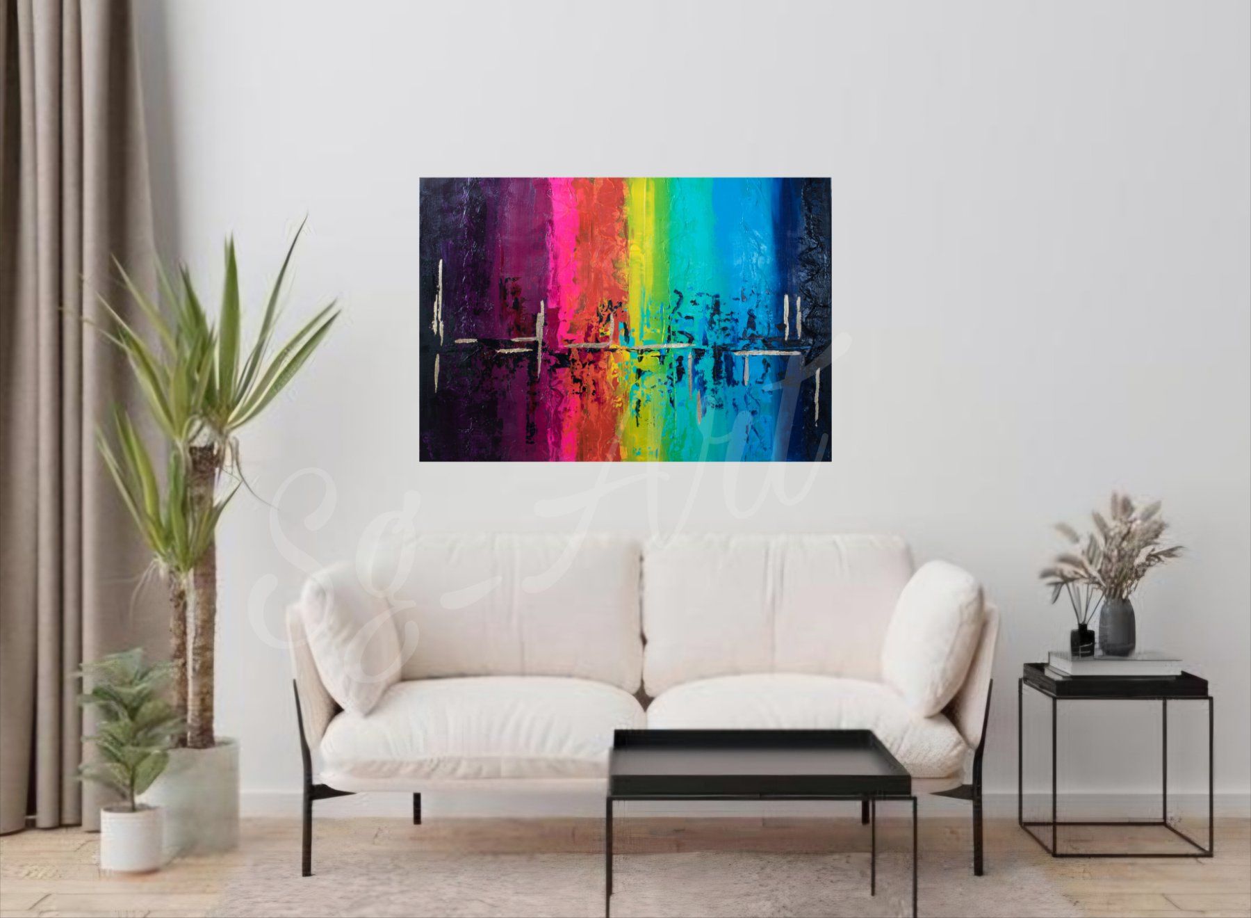 Dipinti: Acrylbild bunt abstrakt Gemälde Bild Neu Unikat – Nuovo e nell'imballaggio originale da Rheinau venduto da Sussel 4