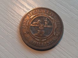 SILBER / 2 Shillings / Zuid Afrik. Repub. / 1896