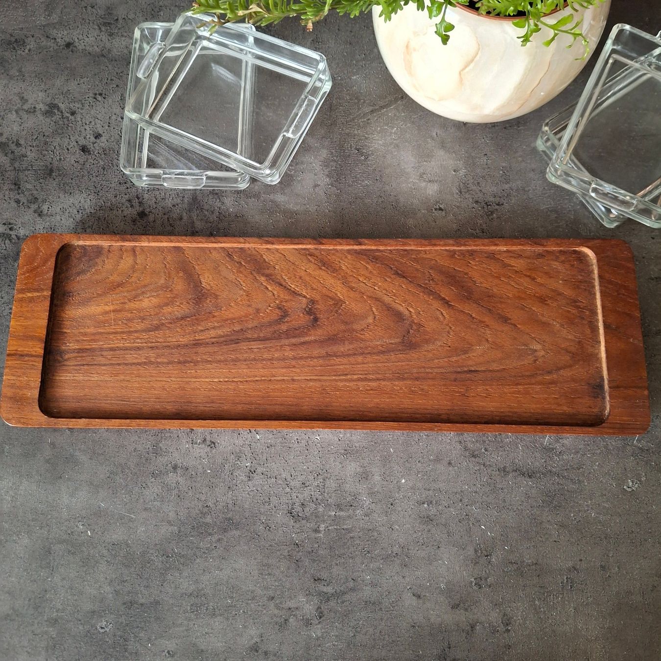 Servierplatten: Plateau teak avec coupelles Denmark Artiform – Gebraucht aus Neuchâtel von Rochawood 2