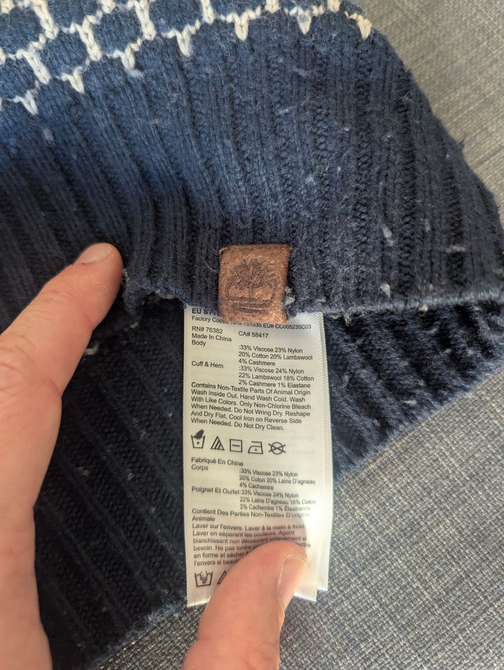 Maglioni & Felpe: Timberland Blue-Cream sweater - L size - Used – Usato da Fribourg venduto da balzabalza 4