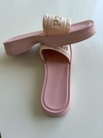 Sommerliche Pantoletten, Grösse 39/40 pink/weiss, TOP!