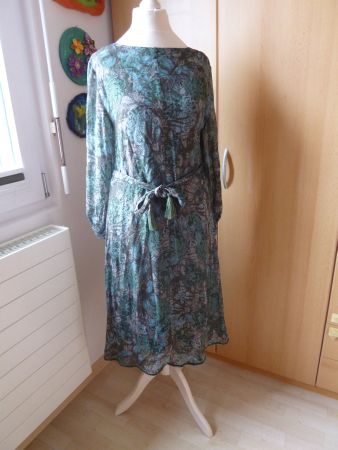 NILE Freizeitkleid Sommer-Kleid Kleid grünschwarz  Gr. S