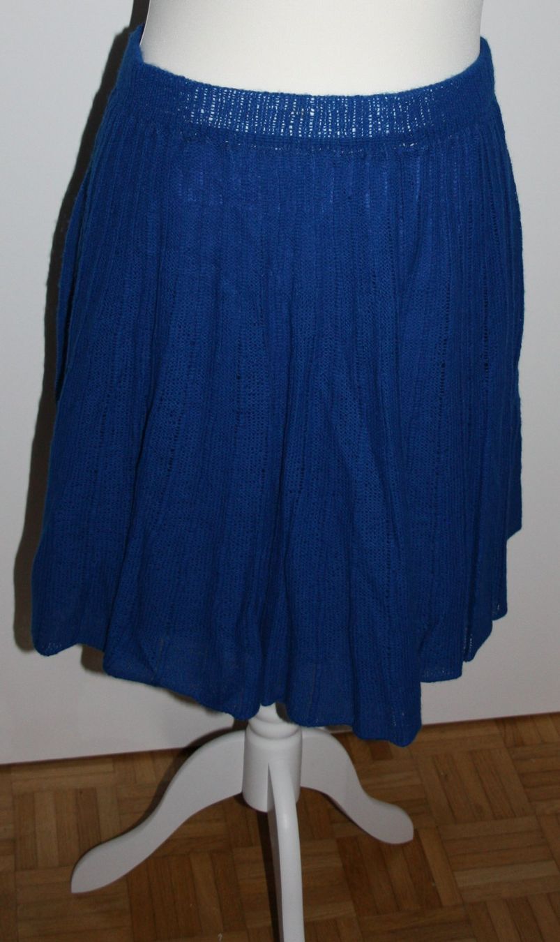 Gonne: Jupe Rock mit elastischem Bund blau handgestrickt Gr. XL – Nuovo (secondo la descrizione) da Flüelen venduto da Diversicum-Textil
