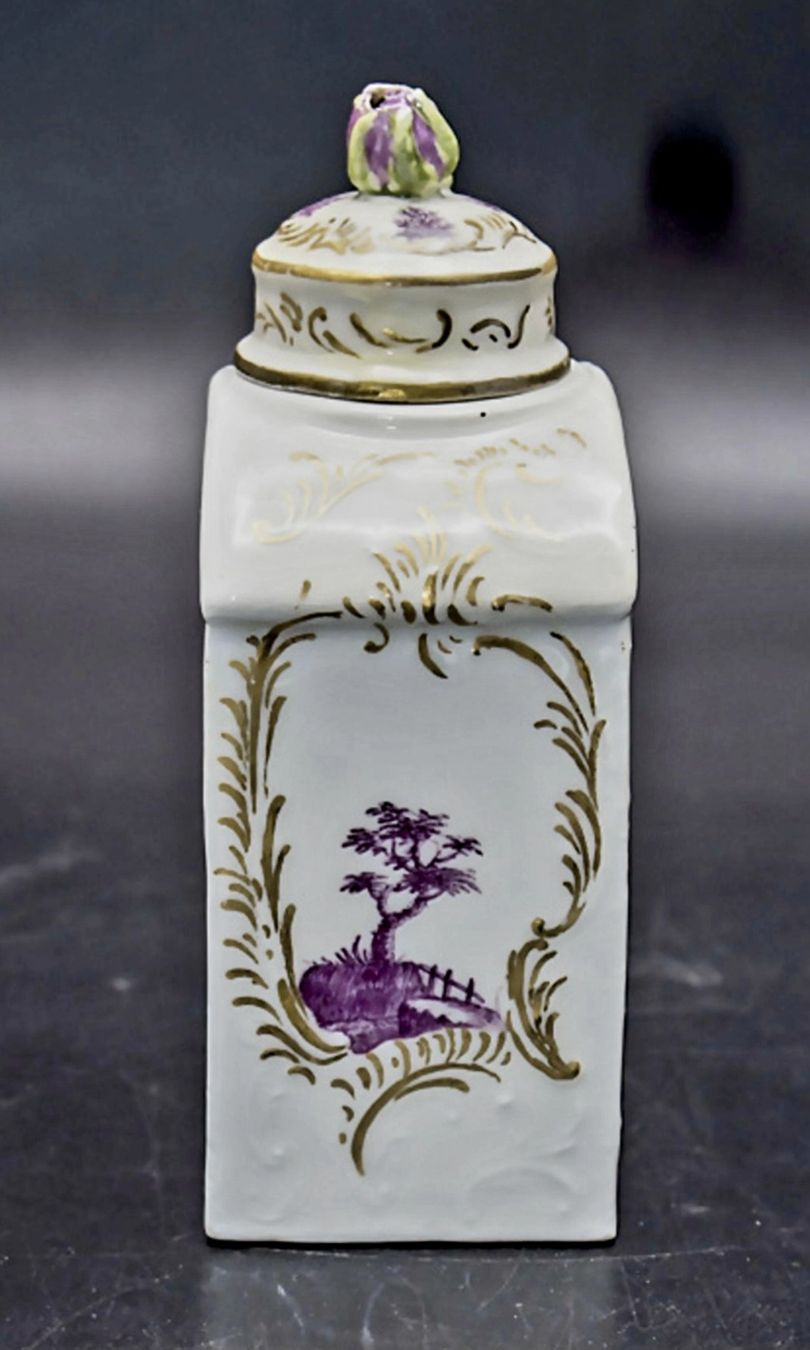 Zuckerdosen: Meissen Teedose Purpur 1750 – Gebraucht aus Opfikon von koiliebhaber 1