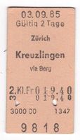 Ticket de train Zurich-Kreuzlingen