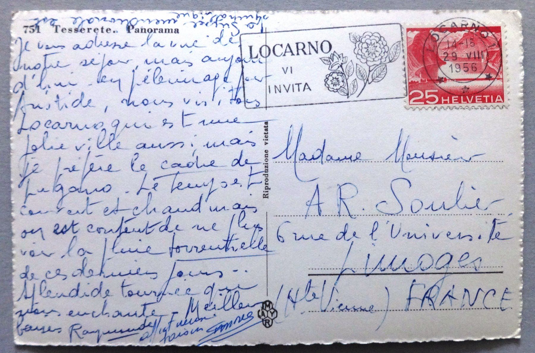 Cartes postales: Tesserete, Panorama – D'occasion à Fétigny par Billy2miny 1