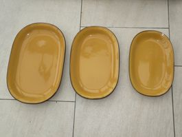 Rössler Vintage Servierplatten Set 3 Stk Gr. 28 32 36 Platte