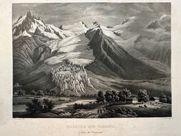Glacier des Bossons Aquatinta Winterlin