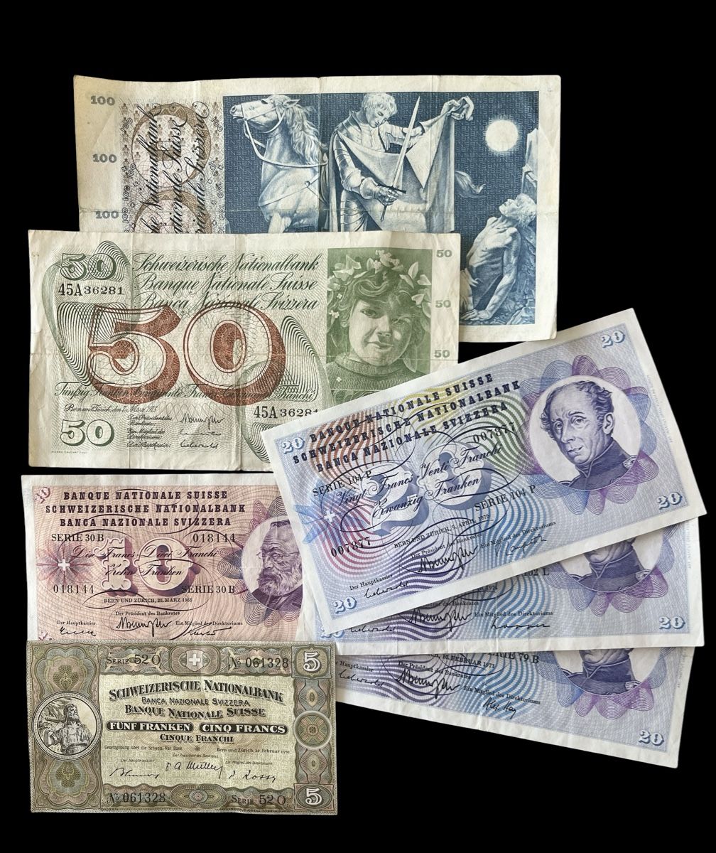 Banconote: Schweiz Lot Banknoten  – Usato da Winterthur venduto da Numismatica-Vitu