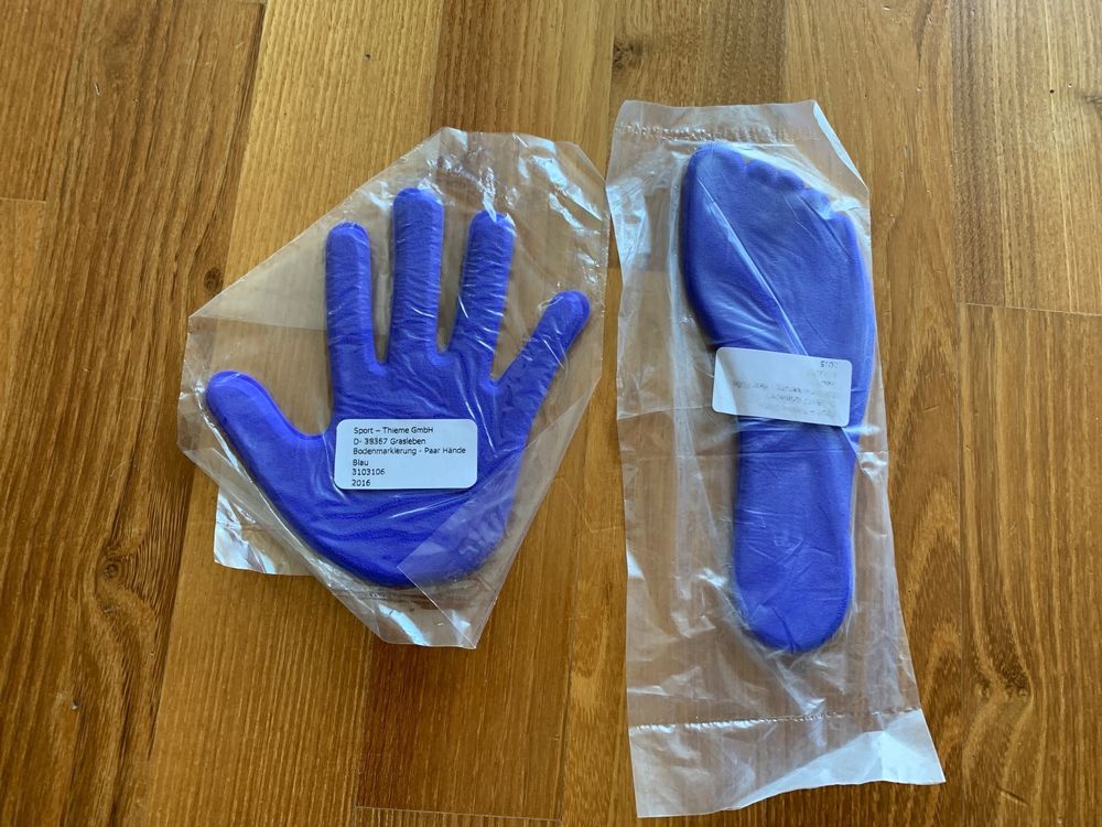 Bodenmarkierung Fußform Gelb - 5 Paar Selbstklebend RAL 1003