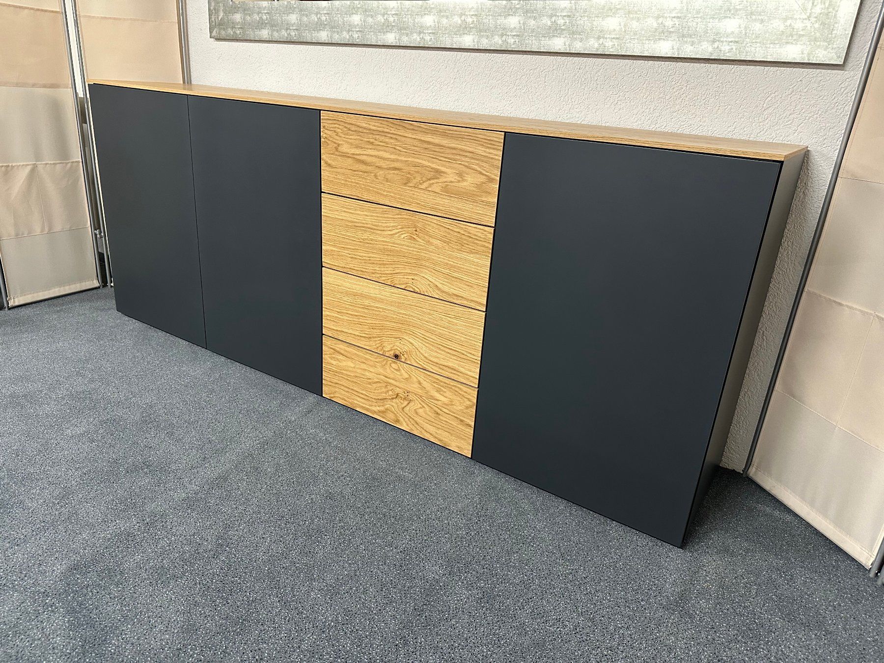 Kommoden: Sideboard GARDA Lack anthrazit matt Wildeiche 200 x 79 cm – Neu (gemäss Beschreibung) aus Unterentfelden von moebelrufli 6