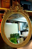 Antiker ovaler Spiegel Miroir wohl Napoleon lll um 1900
