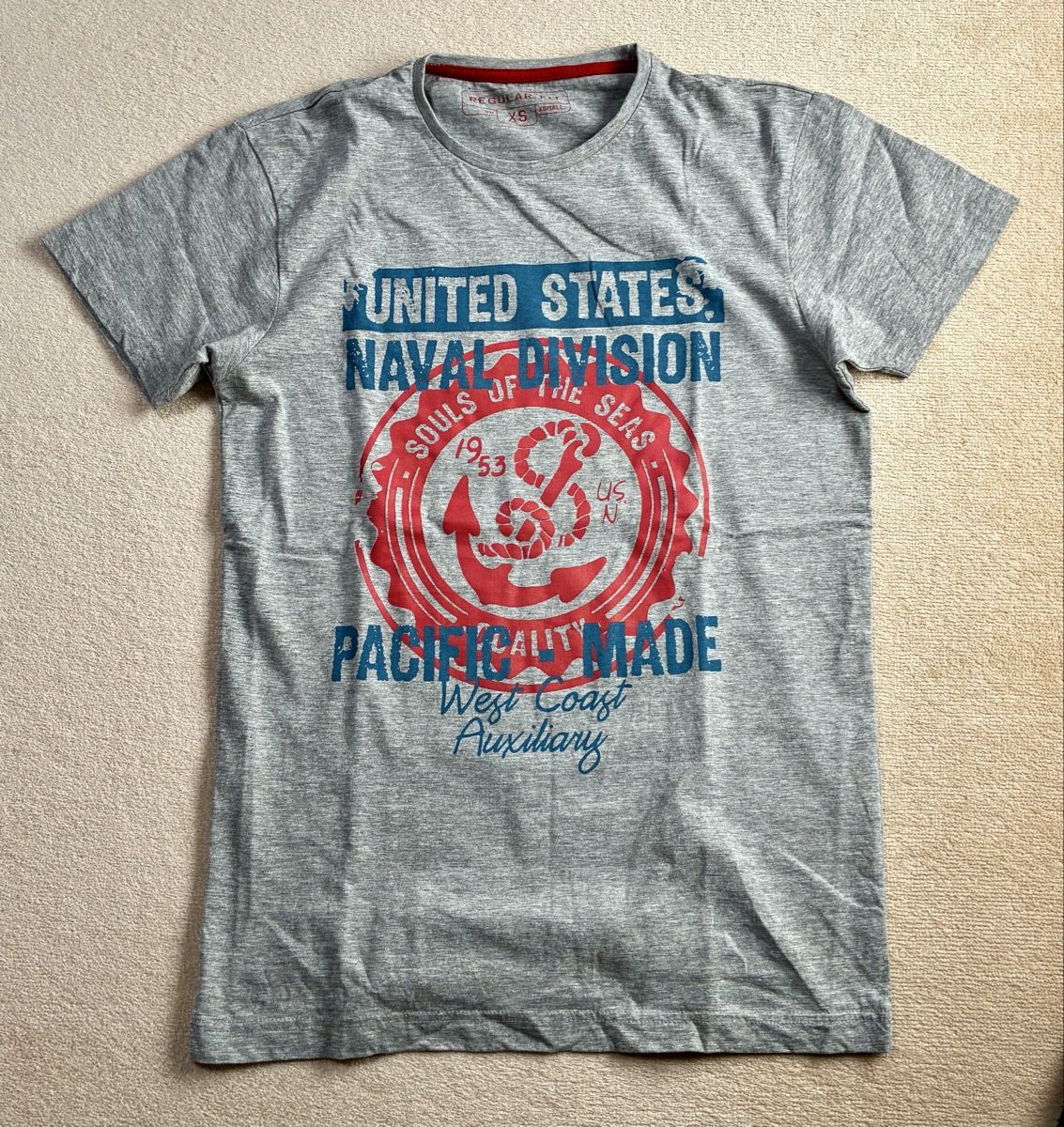 T-Shirts: Grey US Naval Division T-shirt – Gebraucht aus Schaan von RicX-10
