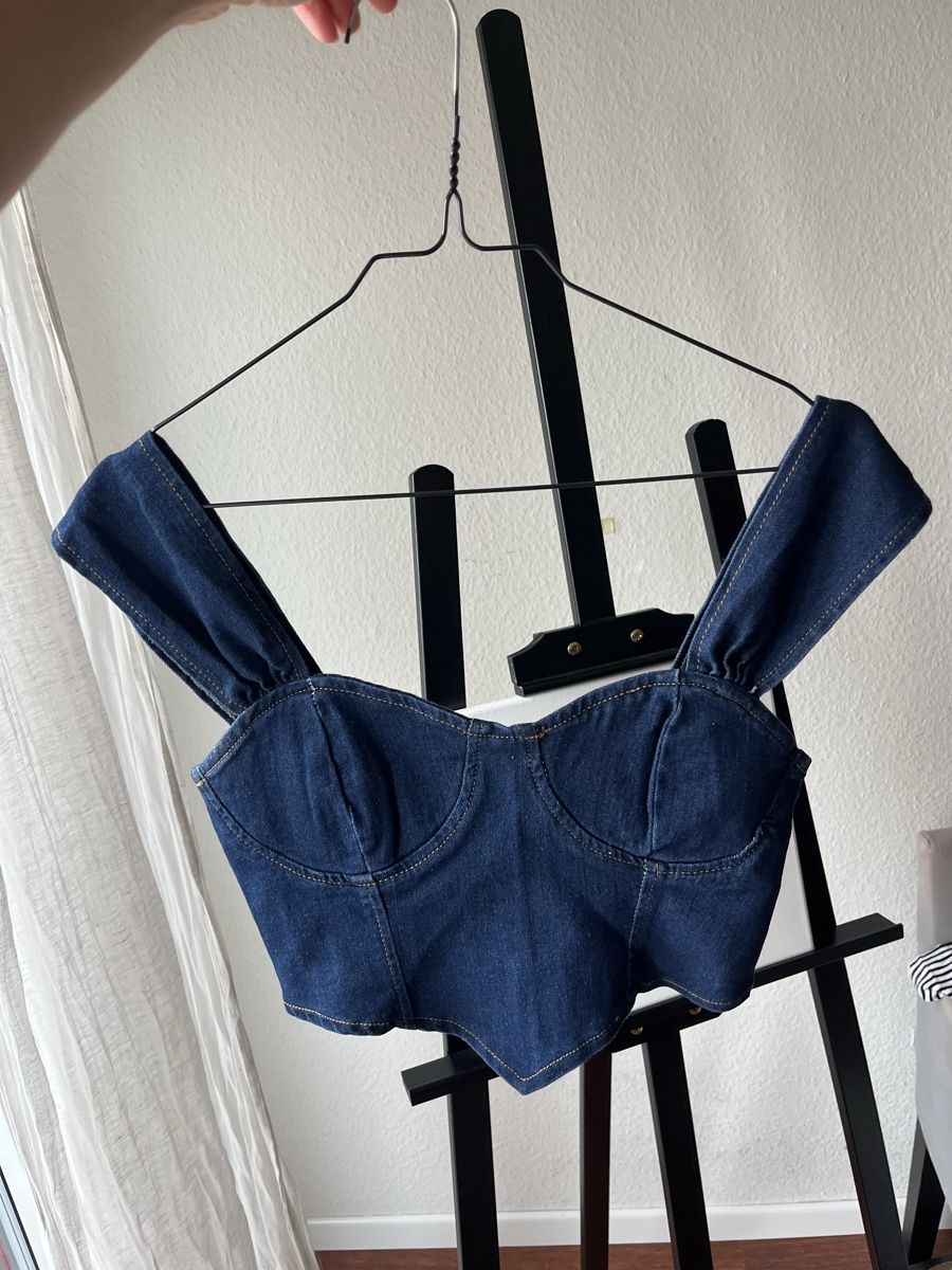Top: Denim Bustier Top – Usato da Cham venduto da max_q5dz 1