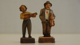 Musikantenpaar, geschnitzt