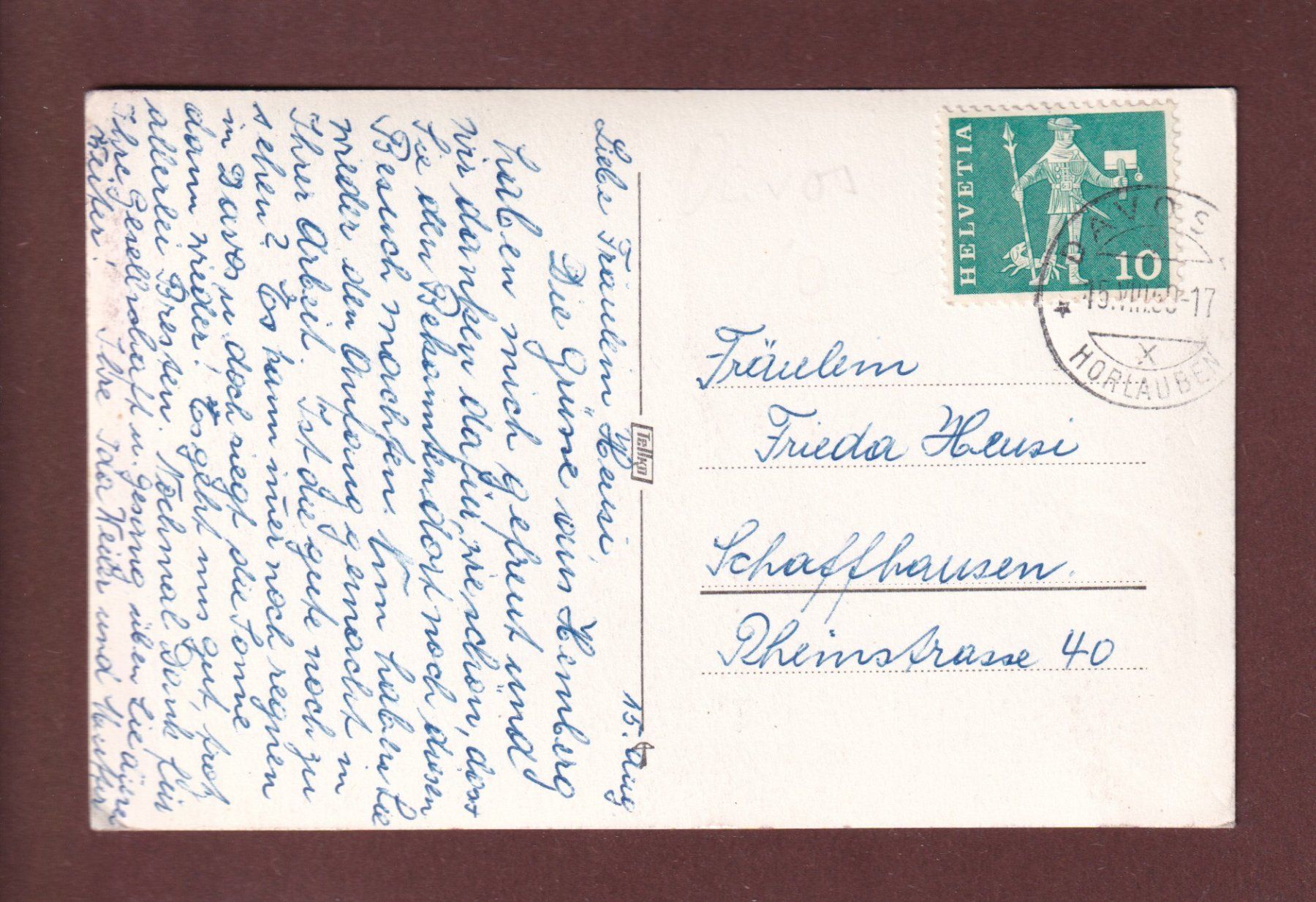 Cartoline postali: Foto - DAVOS - 1960 – Usato da Pully venduto da nicecards 1