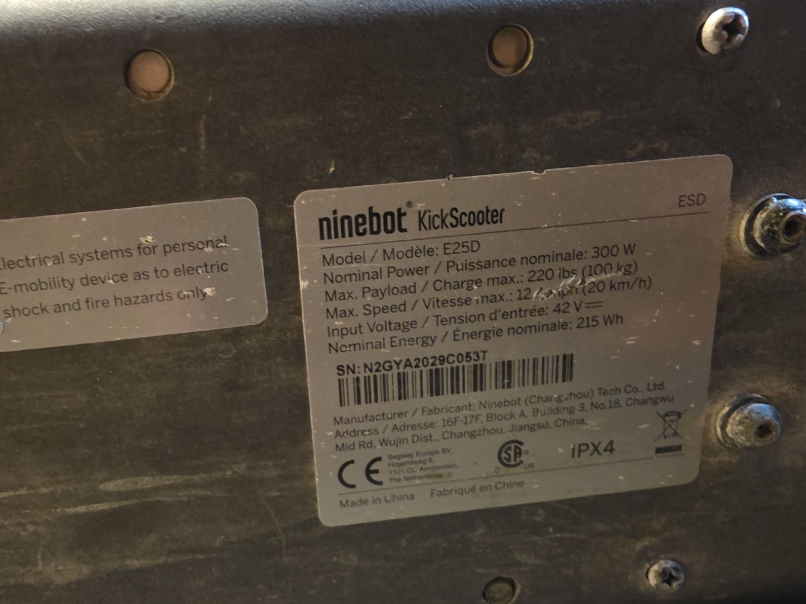 Scooters: Segway Ninebot KickScooter E25D E-Scooter – Gebraucht aus Wetzikon ZH von ss1ss 4