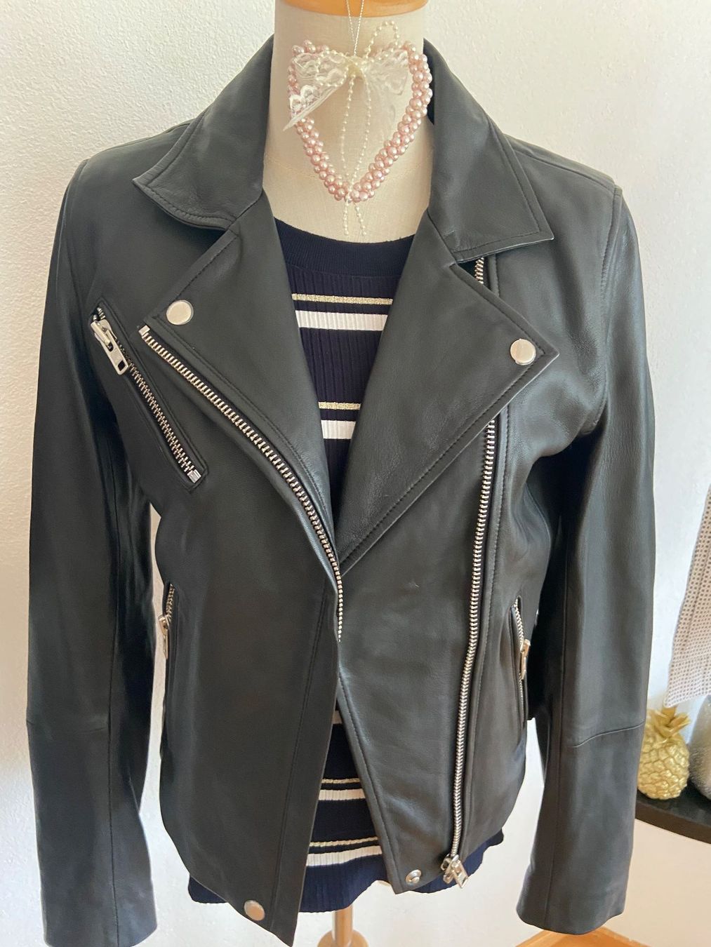 Samsøe Samsøe Vestes: Samsoe Samsoe Lederjacke Gr M Duris Jacket 7248 neu – Neuf (Voir description) à Embrach par Dmoney 4