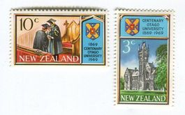 Briefmarken "Universität". Neuseeland