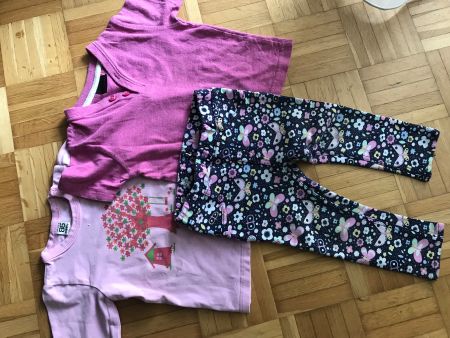 2 Shirts + Leggins Schmetterling H&M Grösse 86 - Porto 3.40