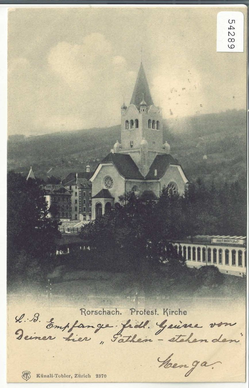 Cartoline postali: Rorschach - Protest. Kirche – Usato da Ettingen venduto da Kartenplanet